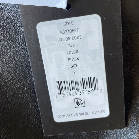 NWT! DKNY limited edition Sz XL black (distressed a bit) sheep leather skirt - Picture 7 of 13